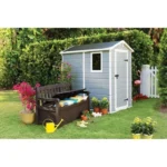 Keter Manor 4 ft. W x 6 ft. D Vertical Resin Outdoor Storage Shed Ideal For Patio