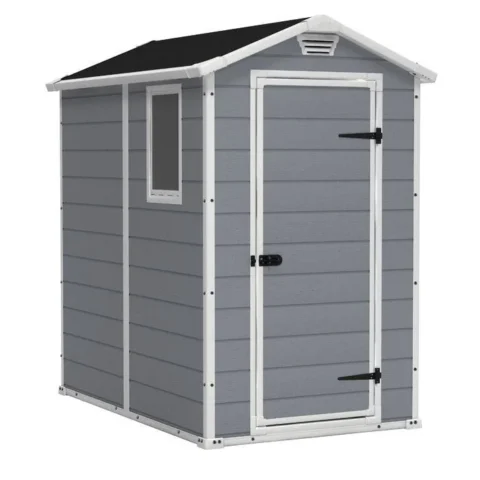Keter Manor 4 ft. W x 6 ft. D Vertical Resin Outdoor Storage Shed Ideal For Patio