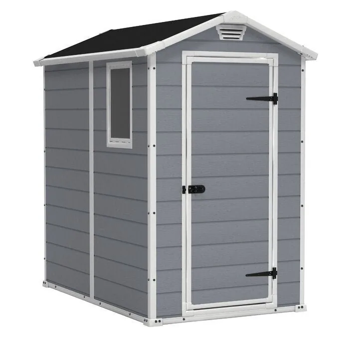Keter Manor 4 ft. W x 6 ft. D Vertical Resin Outdoor Storage Shed Ideal For Patio Keter Manor 4 ft. W x 6 ft. D Vertical Resin Outdoor Storage Shed Ideal For Patio