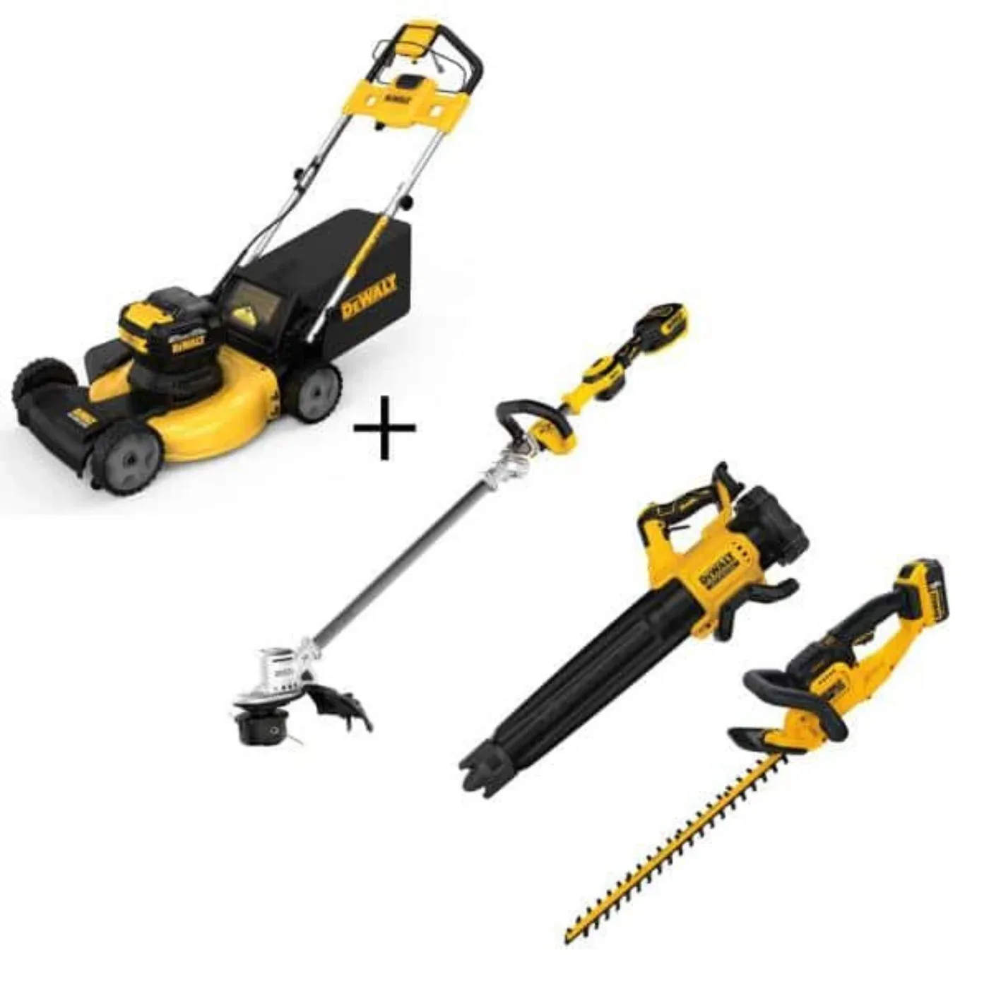 Dewalt 20V MAX 21.5 in Walk Behind Lawn Mower Kit, Hedge Trimmer Kit Dewalt 20V MAX 21.5 in Walk Behind Lawn Mower Kit, Hedge Trimmer Kit