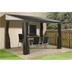 Sojag 10 x 12 ft. Portland No.53 Wall Gazebo Steel Roof