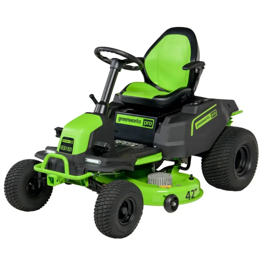 Greenworks Pro 42 in. 60V Cordless Battery Electric CrossoverT Tractor Riding Lawn Mower Greenworks Pro 42 in. 60V Cordless Battery Electric CrossoverT Tractor Riding Lawn Mower