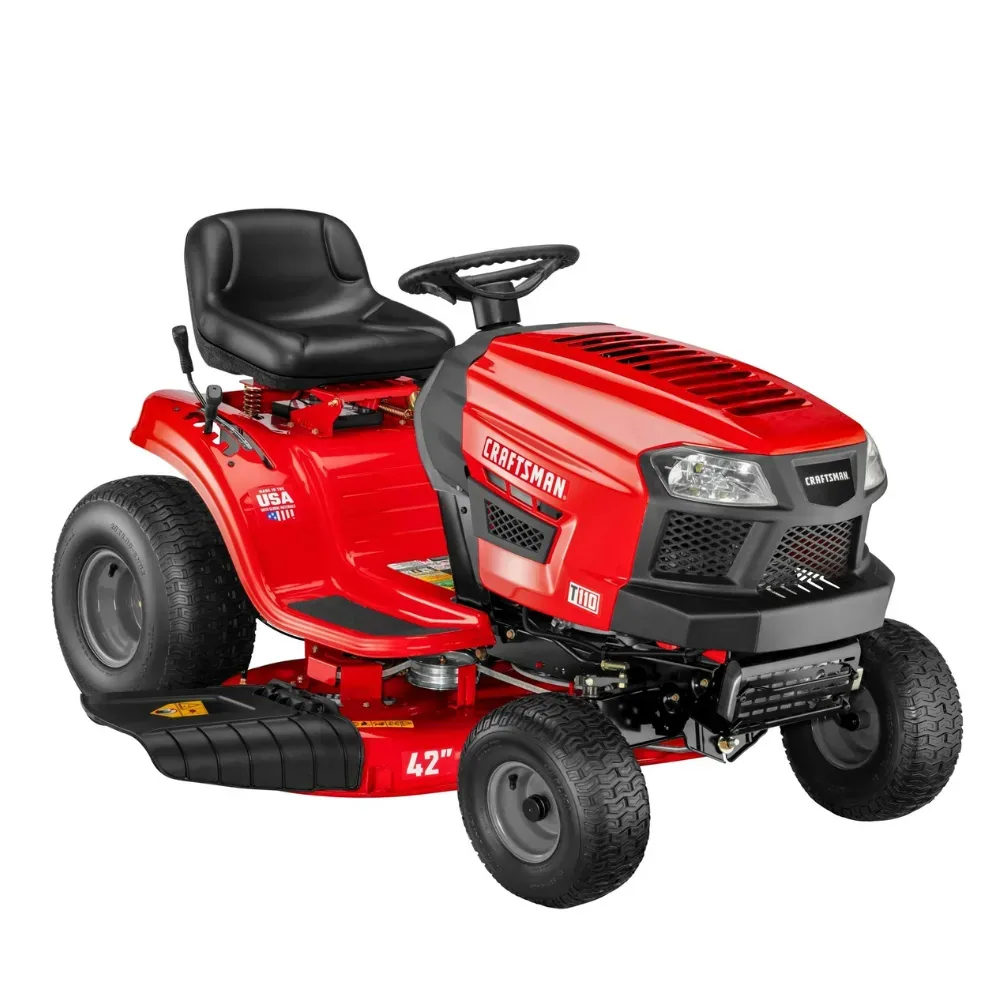 Craftsman T110 | 42″ Riding Mower | 17.5 HP Briggs and Stratton Engine | 7-Speed Transmission Craftsman T110 | 42″ Riding Mower | 17.5 HP Briggs and Stratton Engine | 7-Speed Transmission