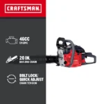Craftsman S205 20 in 46cc 2-Cycle Gas Powered Chainsaw