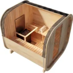 ScandiCube Comfort Wooden Barrel Sauna 42 mm Wall Thickness, 204 x 225 x 212 cm