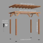 Backyard Discovery 14′ x 10′ Delray Cedar Pergola