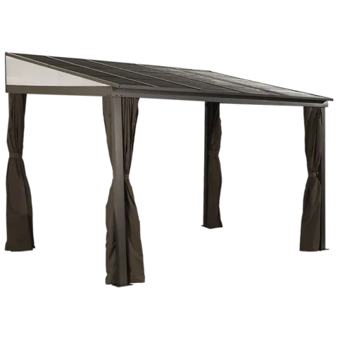 Sojag 500-9165470 10 x 12 ft. Portland No 53 Wall Gazebo Steel Roof