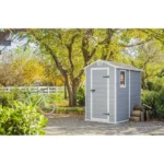 Keter Manor 4 ft. W x 6 ft. D Vertical Resin Outdoor Storage Shed Ideal For Patio