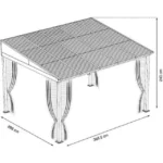 Sojag 500-9165470 10 x 12 ft. Portland No 53 Wall Gazebo Steel Roof