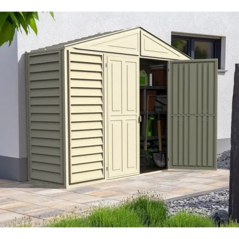DuraMax 10.5ft x 2.75ft Vinyl SidePro Shed with Foundation Kit