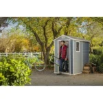 Keter Manor 4 ft. W x 6 ft. D Vertical Resin Outdoor Storage Shed Ideal For Patio