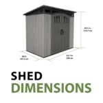 EverSafe Modern Outdoor Storage Shed – Gray Finish