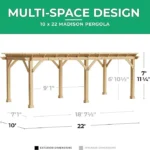 Yardistry 10 x 22 Meridian Pergola