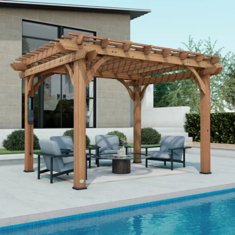 Backyard Discovery 12′ x 10′ Cedar Pergola — product view 1
