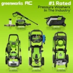 Greenworks Pro 3000-PSI 2.0-GPM Cold Water Electric Pressure Washer with 5 Spray Tips