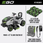 EGO Power+ T6 TR4204 42 in. 56 V Battery Riding Mower Kit