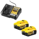 DeWalt DCB184X2/DCB1104 2x 5.0Ah 18V XR Li-Ion Batteries & Charger Starter Kit — product view 1