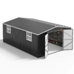 Polar Aurora Heavy-Duty Metal Outdoor Storage Shed with Ventilated Utility Design
