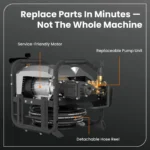 Crossfalls Retractable Pressure Washer Ultra – Wall-Mounted Brushless Electric Pressure Washer