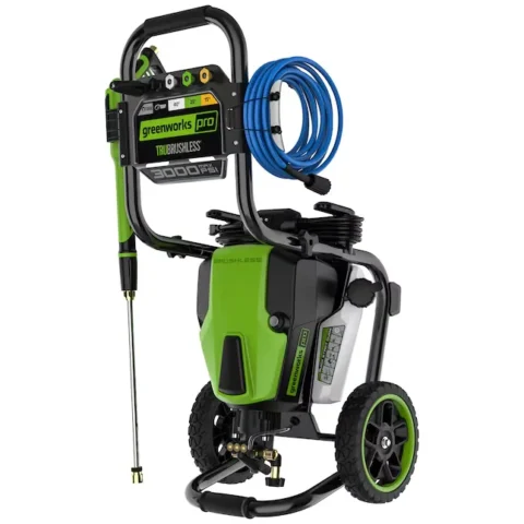 Greenworks Pro 3000-PSI 2.0-GPM Cold Water Electric Pressure Washer with 5 Spray Tips