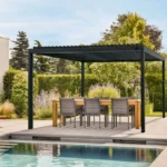 Backyard Discovery Sarasota 16’x10′ Galvanized Steel Louvered Pergola
