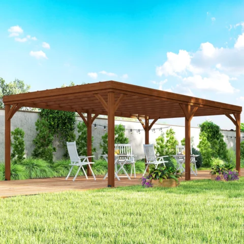 Outsunny 12′ x 20′ DIY Deck Outdoor Wood Pergola — product view 1