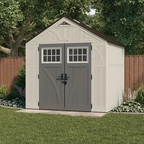 Suncast Tremont 8 ft. W x 7 ft. D Resin Storage Shed — product view 1