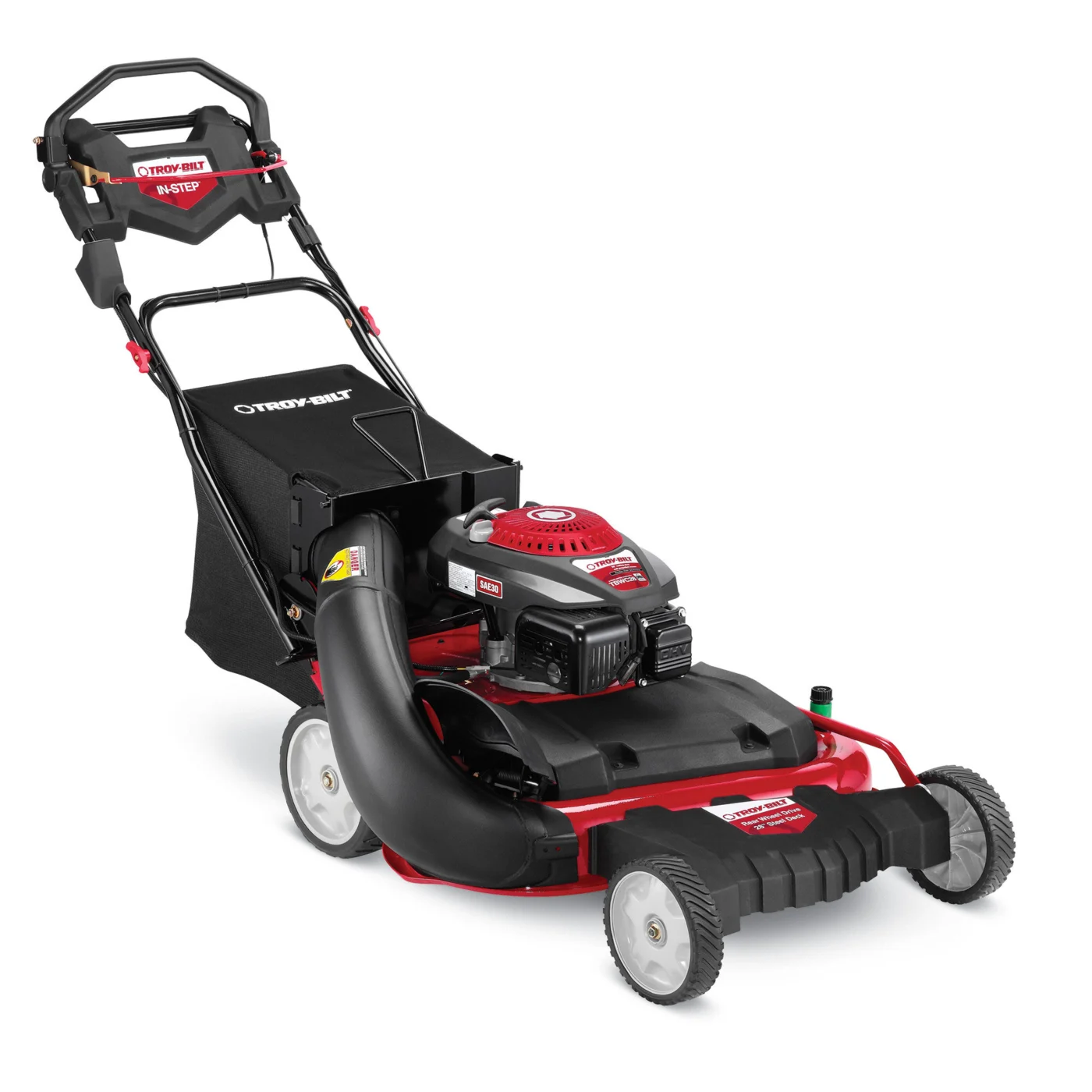 Troy-Bilt 3-N-1 Self-Propelled RWD Gas Lawn Mower, 195cc Engine — product view 1 Troy-Bilt 3-N-1 Self-Propelled RWD Gas Lawn Mower, 195cc Engine — product view 1